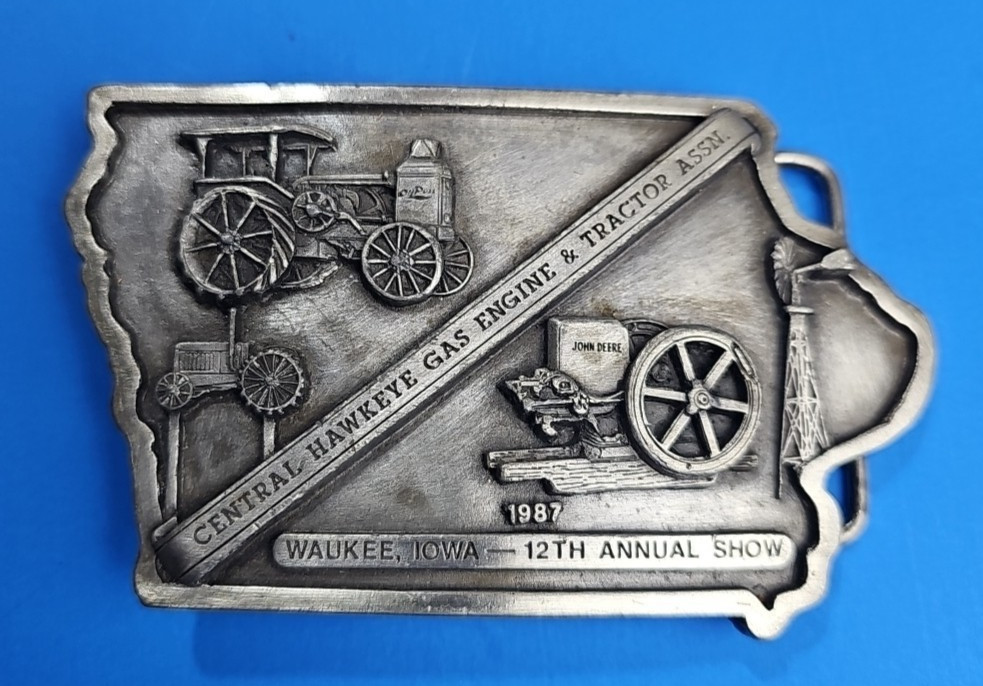 Central Hawkeye GAS ENGINE & TRACTOR ASSN Belt Buckle 1987 238 Of 400