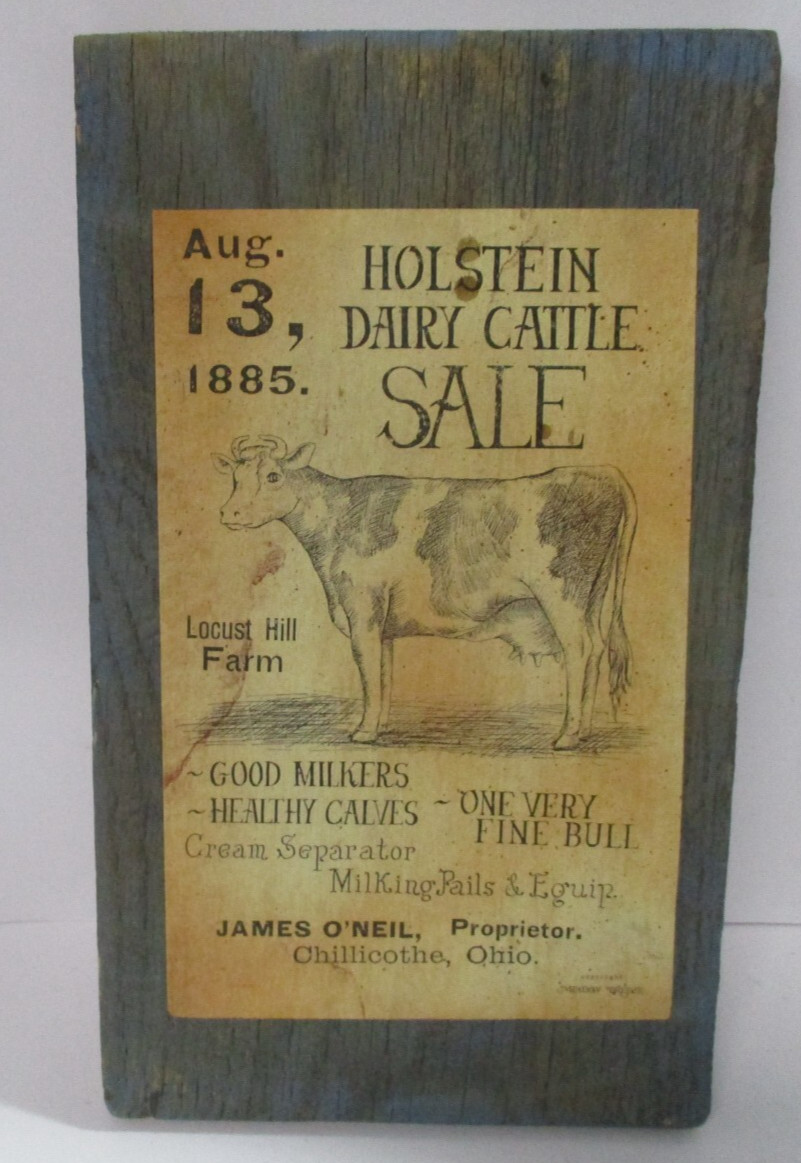 James O’Neill Holstein Dairy Cattle Sale Repro Sign