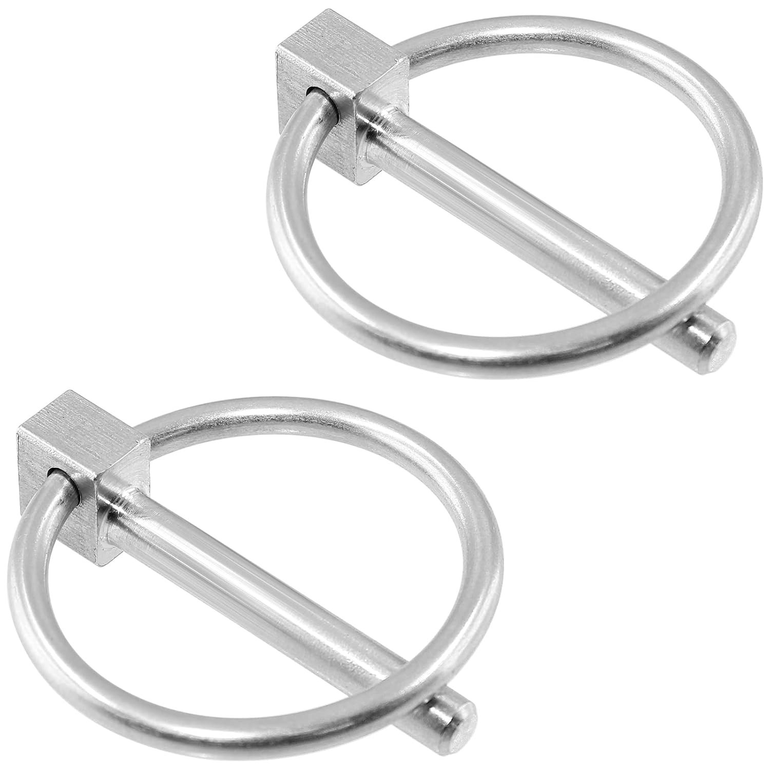 2 Pcs Heavy Duty Lynch Pin, Stainless Steel 3/16″ X 1-1/4″ Linch Pin with Ring f