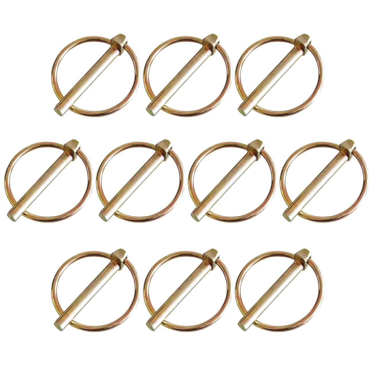 10 Pcs 1/4″ Lynch Pin, Heavy Duty Lynch Pin Assortment Kit Lock Pin Clips for