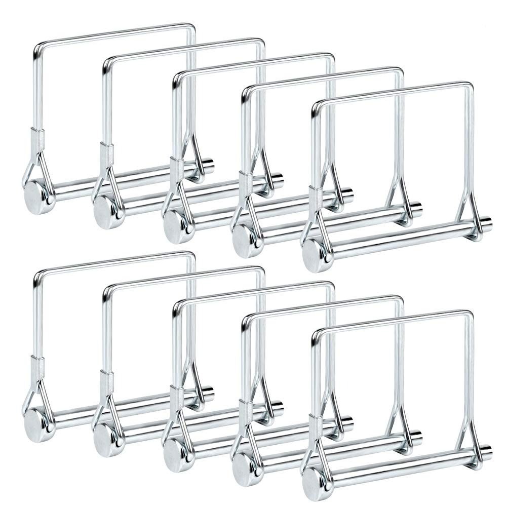 10 PCS Square Pto Pin Shaft Locking Pin 1/4 pin Hitch pin Wire Lock Pin Safety